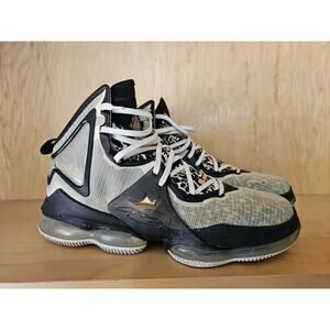 Mens Nike LeBron XIX 19 Sz 14 Royalty White/Metallic Gold-Black CZ0203 100